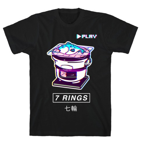 7 Rings Shichirin Parody Vapor Wave T-Shirt