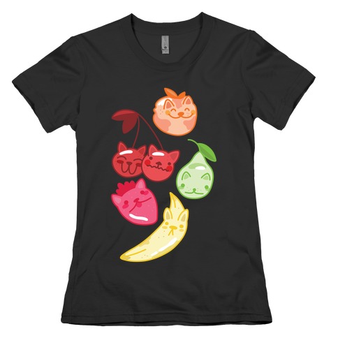 Kawaii Fruit Kitties Womens T-Shirt