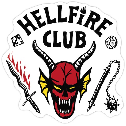 Hellfire D&D Club  Die Cut Sticker