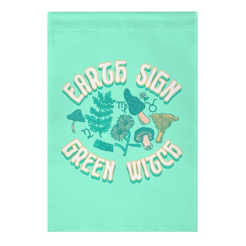 Earth Sign Green Witch Garden Flag