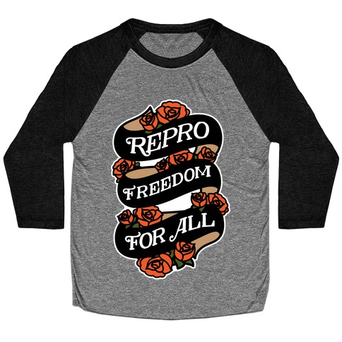Repro Freedom For All Roses and Ribbon Baseball Tee