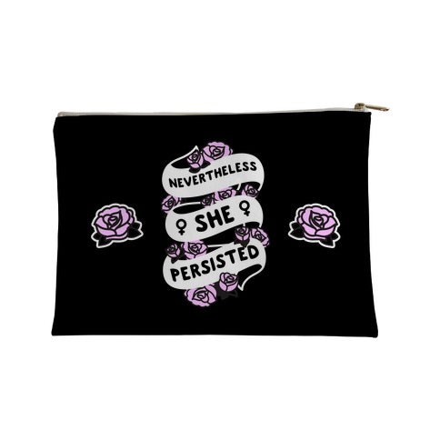 Nevertheless She Persisted (Feminist Ribbon) Accessory Bag