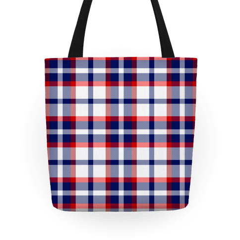 red white and blue tote bag