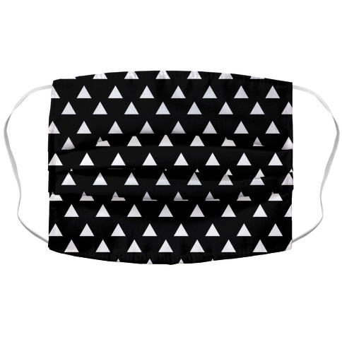 Triangle Black and White Pattern Accordion Face Mask