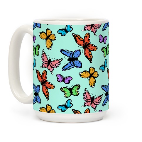 Pretty Butterfly Pattern Travel Mug