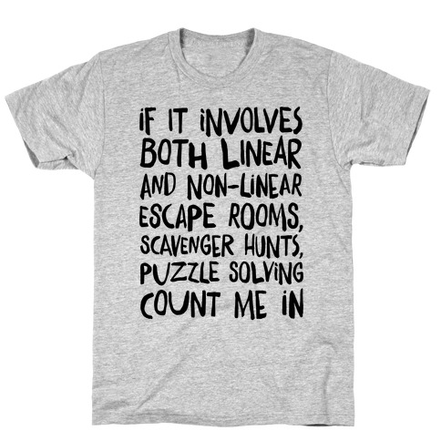 If It Involves Escape Rooms Count Me In T-Shirt