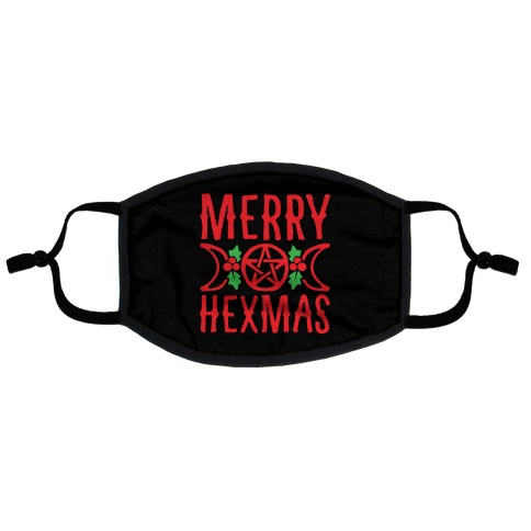 Merry Hexmas Parody Flat Face Mask