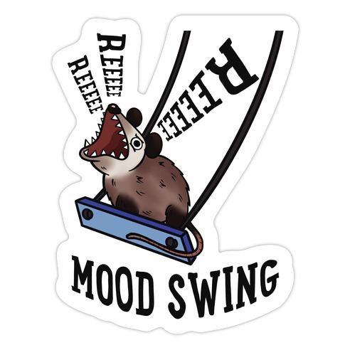 Mood Swing Possum Die Cut Sticker