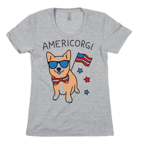 AmeriCorgi Patriotic Corgi Womens T-Shirt