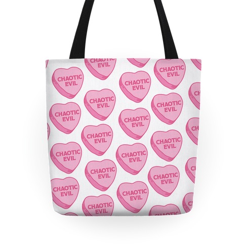 Chaotic Evil Candy Heart Tote