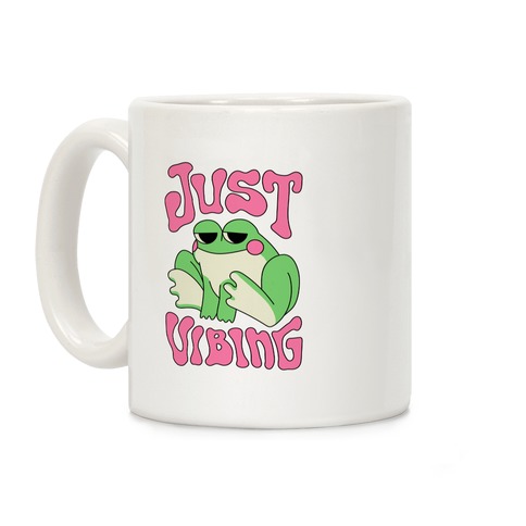 Just Vibing Groovy Frog Coffee Mug