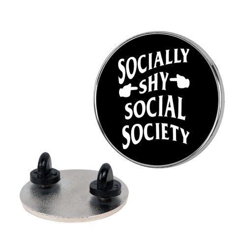 Socially Shy Social Society (black) Pin