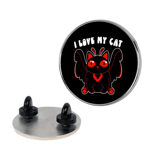 I Love My Cat Mothman Pin