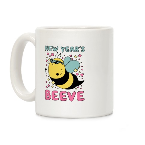 New Year's Beeve (New Year's Party Bee) Coffee Mug