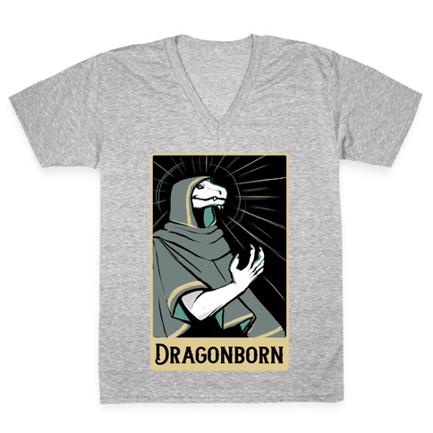 Dragonborn - Dungeons and Dragons V-Neck Tee Shirt