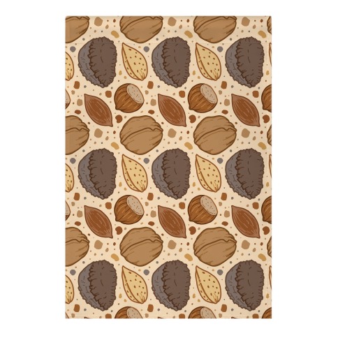 Holiday Mixed Nuts Pattern Garden Flag
