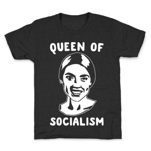 Queen of Socialism Alexandria Ocasio Cortez White Print Kids T-Shirt