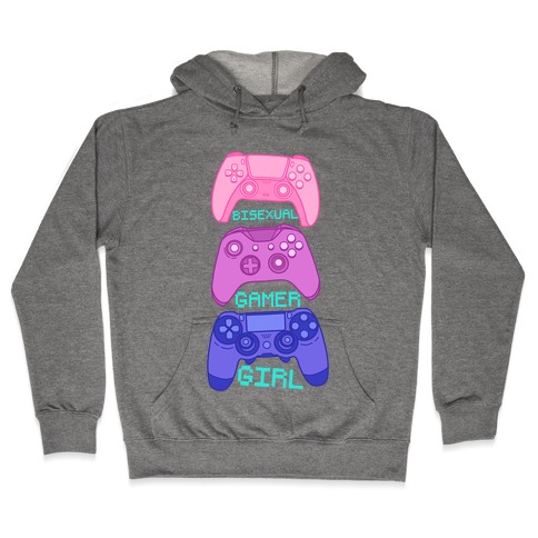 Bisexual Gamer Girl Hooded Sweatshirt