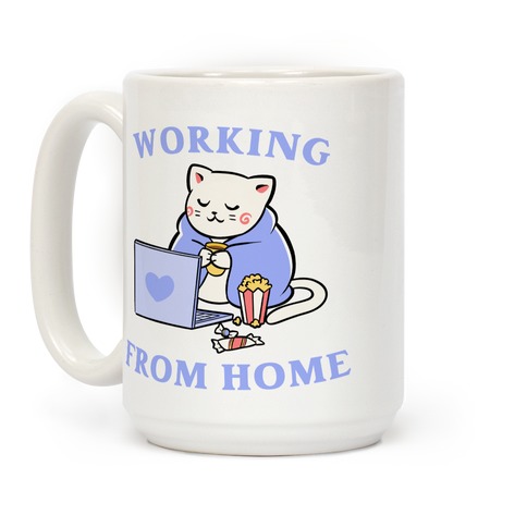 Working From Home Lazy Cat Coffee Mug