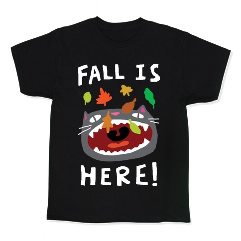 Fall Is Here Cat Kids T-Shirt