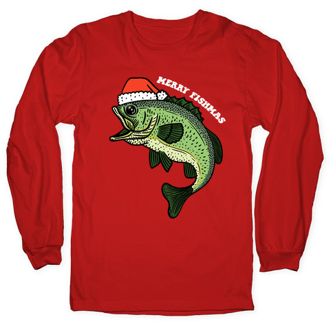 Merry Fishmas Bass Long Sleeve T-Shirt
