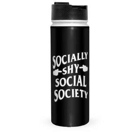 Socially Shy Social Society (black) Travel Mug