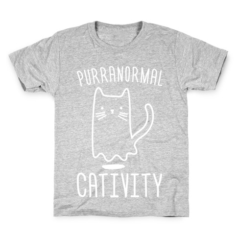 Purranormal Cativity (White) Kids T-Shirt