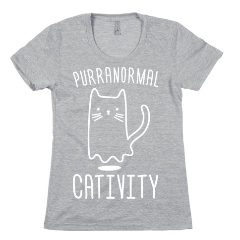 Purranormal Cativity (White) Womens T-Shirt