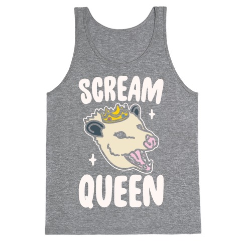 Scream Queen White Print Tank Top