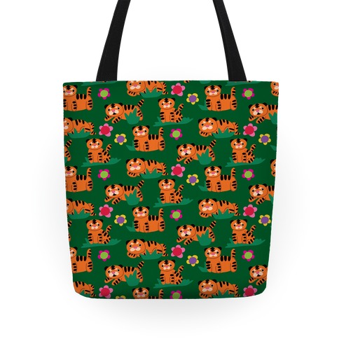 Forest Tigers Pattern Tote