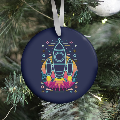 Synthwave Space Exploration Ornament