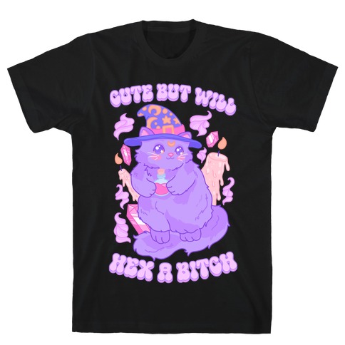 Cute But Will Hex a Bitch Cat T-Shirt