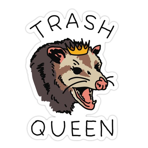 Trash Queen Die Cut Sticker