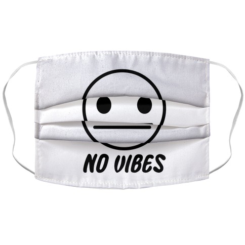 No Vibes Accordion Face Mask