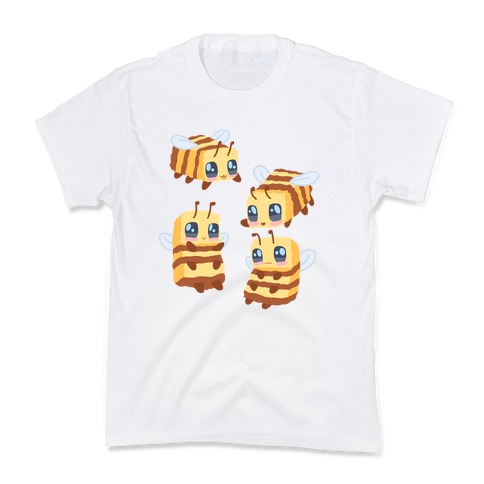 Cute Cubic Bee Pattern Kids T-Shirt