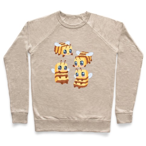 Cute Cubic Bee Pattern Pullover