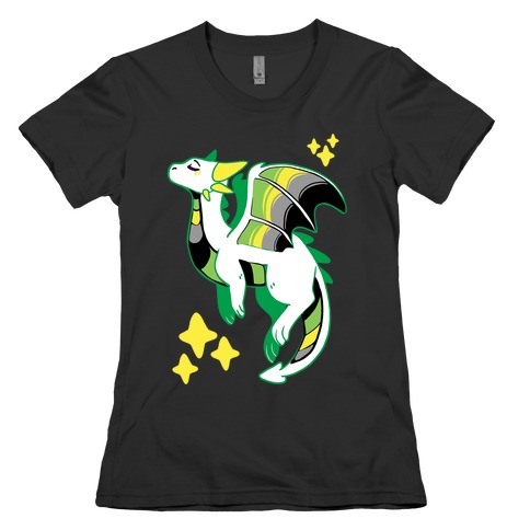 Aromantic Pride Dragon Womens T-Shirt