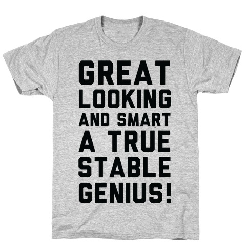 Great Looks and Smart A True Stable Genius T-Shirt