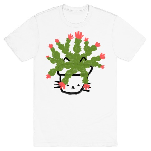 Christmas Cactus Cat T-Shirt
