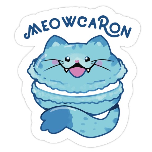 Meowcaron Die Cut Sticker