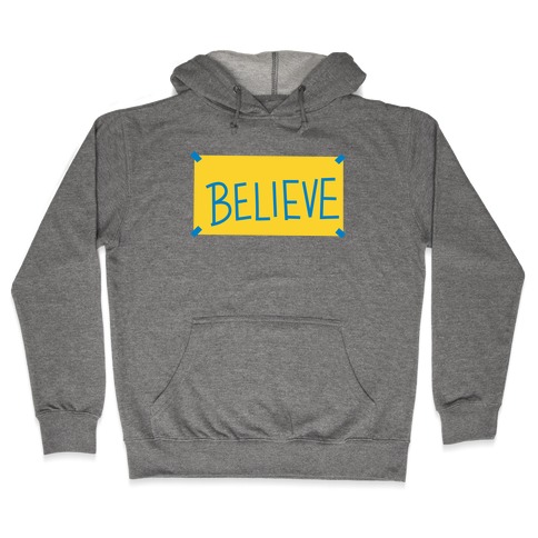 Believe Locker Room Poster Hooded Sweatshirt