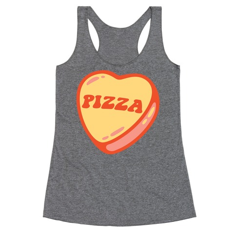 Pizza Candy Heart Racerback Tank Top