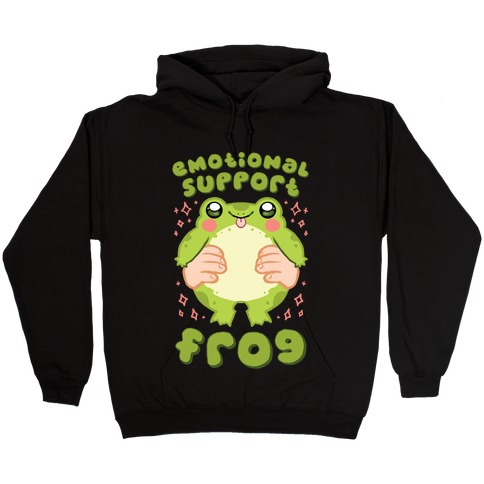 Emotional Support Frog Hooded Sweatshirt