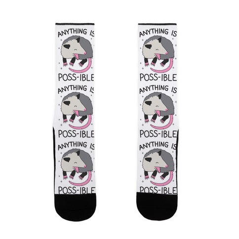 Anything Is Poss-ible Opossum Sock