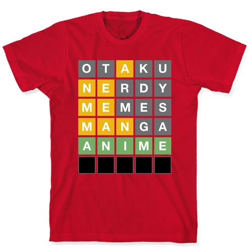 Anime Otaku Wordle T-Shirts | LookHUMAN-demhanvico.com.vn