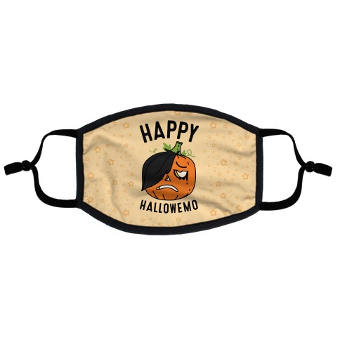 Happy Hallowemo Flat Face Mask