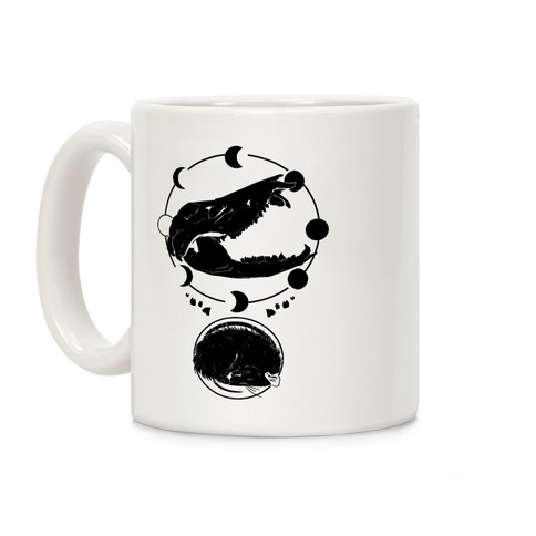 Occult Trash Possum White Print Coffee Mug