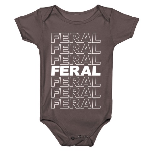 Feral Thank You Bag Parody Baby One-Piece
