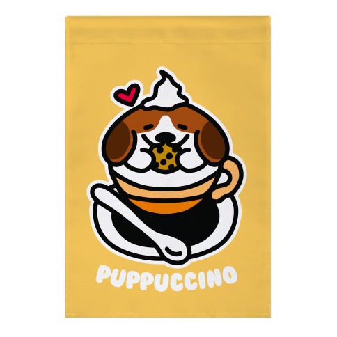 Puppuccino Garden Flag