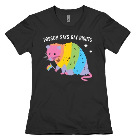 Possum Says Gay Rights Womens T-Shirt